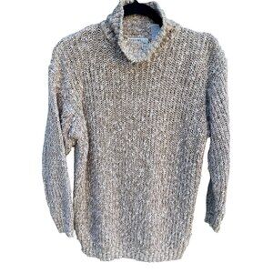Systems By FWM Fenn Wright Manson Beige Chunky Knit‎ Turtleneck Sweater Womens M